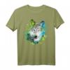 Buntes Wölfe-Liebhaber T-Shirt mit Aquarellwolfkopf – Perfektes Geschenk für Natur-, Kunst- und Outdoor-Fans
