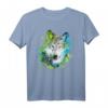 Buntes Wölfe-Liebhaber T-Shirt mit Aquarellwolfkopf – Perfektes Geschenk für Natur-, Kunst- und Outdoor-Fans