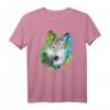 Buntes Wölfe-Liebhaber T-Shirt mit Aquarellwolfkopf – Perfektes Geschenk für Natur-, Kunst- und Outdoor-Fans