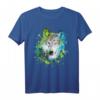 Buntes Wölfe-Liebhaber T-Shirt mit Aquarellwolfkopf – Perfektes Geschenk für Natur-, Kunst- und Outdoor-Fans