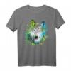 Buntes Wölfe-Liebhaber T-Shirt mit Aquarellwolfkopf – Perfektes Geschenk für Natur-, Kunst- und Outdoor-Fans