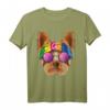 Hippie Yorkshire Terrier Liebe Friedenszeichen 70er Jahre T-Shirt – Retro Style für Tierliebhaber & Friedensbotschafter