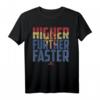 Captain Marvel Movie Higher Further Faster Graphic T-Shirt - Offiziell lizenziertes Marvel Fan-Shirt