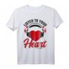 Hören Sie Ihr Herz Roxette Song T-Shirt mit Herz – Lustiges Geschenk für Familie, Freunde und besondere Anlässe