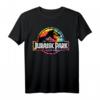 Jurassic Park Tye-Dye T-Rex Movie Logo T-Shirt - Offiziell lizenziertes Dinosaurier Shirt für Fans