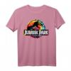 Jurassic Park Tye-Dye T-Rex Movie Logo T-Shirt - Offiziell lizenziertes Dinosaurier Shirt für Fans
