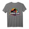 Jurassic Park Tye-Dye T-Rex Movie Logo T-Shirt - Offiziell lizenziertes Dinosaurier Shirt für Fans