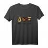 Cute Leopard Peace Love Coffee Lovers Hippie T-Shirt - Perfekt für Kaffee-, Mama-, Katzen- und Jesus-Liebhaberinnen