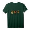 Cute Leopard Peace Love Coffee Lovers Hippie T-Shirt - Perfekt für Kaffee-, Mama-, Katzen- und Jesus-Liebhaberinnen