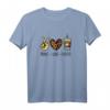 Cute Leopard Peace Love Coffee Lovers Hippie T-Shirt - Perfekt für Kaffee-, Mama-, Katzen- und Jesus-Liebhaberinnen