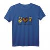 Cute Leopard Peace Love Coffee Lovers Hippie T-Shirt - Perfekt für Kaffee-, Mama-, Katzen- und Jesus-Liebhaberinnen