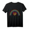 HapDeer Regenbogen Woodstock T-Shirt - Lizenziertes, buntes Design für Festival- und Musikliebhaber