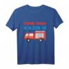 Ich Bin 18 Feuerwehr T-Shirt für Jungen und Mädchen - Lustiges Geburtstagsgeschenk zum 18. Geburtstag mit Feuerwehrauto und Zahl Achtzehn