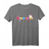 Hello Kitty Retro Rainbow Logo T-Shirt - Offiziell lizenzierte Sanrio Bekleidung für Fans