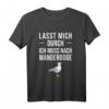 Lasst mich durch Ich muss nach Wangerooge Nordsee Fans T-Shirt – Lustiges Strandmotiv für Küsten- und Möwenliebhaber, perfekt als Geschenk für Urlaub und Meerfans