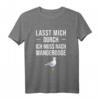 Lasst mich durch Ich muss nach Wangerooge Nordsee Fans T-Shirt – Lustiges Strandmotiv für Küsten- und Möwenliebhaber, perfekt als Geschenk für Urlaub und Meerfans