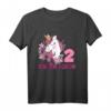Kinder 2. Geburtstag Mädchen Pferd & Einhorn T-Shirt – Perfekt für die Geburtstagsparty & Pferde-Fans