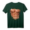 Lustiges Herren T-Shirt mit künstlichen, realistischen Bauchmuskeln – Fantastisches Fitnessstudio-Geschenk