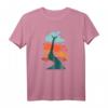 Abstrakte Baumfarbflecken T-Shirt in bunten Farben – Künstlerisches Naturdesign mit Wurzeln und Flecken