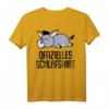 Offizielles Schlafshirt Pyjama Nachthemd mit Esel Pony Motiv – Lustiges Geschenk für Langschläfer, Morgenmuffel und Pony-Fans