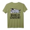 Offizielles Schlafshirt Pyjama Nachthemd mit Esel Pony Motiv – Lustiges Geschenk für Langschläfer, Morgenmuffel und Pony-Fans
