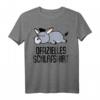 Offizielles Schlafshirt Pyjama Nachthemd mit Esel Pony Motiv – Lustiges Geschenk für Langschläfer, Morgenmuffel und Pony-Fans