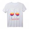 Letzter Schultag Outfit 'Tschüss Schule Hallo Sommer' - Ferien T-Shirt mit Palmen-Sonnenbrille für den Strandurlaub & Abschlussgeschenk