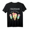 I Scream For Ice Cream Kleidung - Lustiges Sommer T-Shirt & Accessoires für Eisliebhaber, Verkäufer & Geburtstagsgeschenk