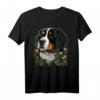 Süßer Berner Sennenhund mit Blumenmuster - Sommerliches T-Shirt für Hundeliebhaber, Damen & Kinder, perfekt für Berner Sennenhund Fans