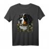 Süßer Berner Sennenhund mit Blumenmuster - Sommerliches T-Shirt für Hundeliebhaber, Damen & Kinder, perfekt für Berner Sennenhund Fans