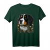 Süßer Berner Sennenhund mit Blumenmuster - Sommerliches T-Shirt für Hundeliebhaber, Damen & Kinder, perfekt für Berner Sennenhund Fans