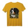 Süßer Berner Sennenhund mit Blumenmuster - Sommerliches T-Shirt für Hundeliebhaber, Damen & Kinder, perfekt für Berner Sennenhund Fans