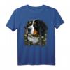 Süßer Berner Sennenhund mit Blumenmuster - Sommerliches T-Shirt für Hundeliebhaber, Damen & Kinder, perfekt für Berner Sennenhund Fans