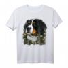 Süßer Berner Sennenhund mit Blumenmuster - Sommerliches T-Shirt für Hundeliebhaber, Damen & Kinder, perfekt für Berner Sennenhund Fans