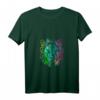 Löwenkopf im cool Batik Style T-Shirt mit V-Ausschnitt – Perfekt für Afrika- und Tierliebhaber, stylisches Geschenk für Safari-Fans
