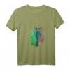 Löwenkopf im cool Batik Style T-Shirt mit V-Ausschnitt – Perfekt für Afrika- und Tierliebhaber, stylisches Geschenk für Safari-Fans
