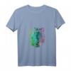 Löwenkopf im cool Batik Style T-Shirt mit V-Ausschnitt – Perfekt für Afrika- und Tierliebhaber, stylisches Geschenk für Safari-Fans