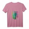 Löwenkopf im cool Batik Style T-Shirt mit V-Ausschnitt – Perfekt für Afrika- und Tierliebhaber, stylisches Geschenk für Safari-Fans