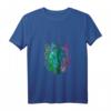 Löwenkopf im cool Batik Style T-Shirt mit V-Ausschnitt – Perfekt für Afrika- und Tierliebhaber, stylisches Geschenk für Safari-Fans