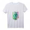 Löwenkopf im cool Batik Style T-Shirt mit V-Ausschnitt – Perfekt für Afrika- und Tierliebhaber, stylisches Geschenk für Safari-Fans
