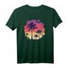 Tropisches Sommer Strand Sonnenuntergang Palme Retro Vintage T-Shirt – Perfekt als Geschenk zum Geburtstag und Weihnachten