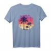 Tropisches Sommer Strand Sonnenuntergang Palme Retro Vintage T-Shirt – Perfekt als Geschenk zum Geburtstag und Weihnachten