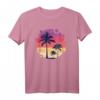 Tropisches Sommer Strand Sonnenuntergang Palme Retro Vintage T-Shirt – Perfekt als Geschenk zum Geburtstag und Weihnachten