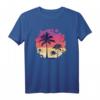 Tropisches Sommer Strand Sonnenuntergang Palme Retro Vintage T-Shirt – Perfekt als Geschenk zum Geburtstag und Weihnachten