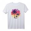 Tropisches Sommer Strand Sonnenuntergang Palme Retro Vintage T-Shirt – Perfekt als Geschenk zum Geburtstag und Weihnachten