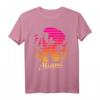 Miami 80er Sommer Strand Palme Sonnenuntergang T-Shirt - Retro tropisches Urlaubsdesign für Sommer, Strand und Urlaub