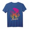 Miami 80er Sommer Strand Palme Sonnenuntergang T-Shirt - Retro tropisches Urlaubsdesign für Sommer, Strand und Urlaub