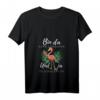 Damen Flamingo T-Shirt mit Spruch - Bin da kann losgehen und ja es eskaliert eh, Perfektes Party-Outfit für Mädelsabend & Junggesellinnenabschied