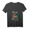 Damen Flamingo T-Shirt mit Spruch - Bin da kann losgehen und ja es eskaliert eh, Perfektes Party-Outfit für Mädelsabend & Junggesellinnenabschied