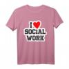Ich Liebe Soziale Arbeit, Sozialpädagogik & Soziologie T-Shirt – Perfektes Geschenk für Familie, Freunde & Fans sozialer Berufe zu Weihnachten, Geburtstagen & Jubiläen